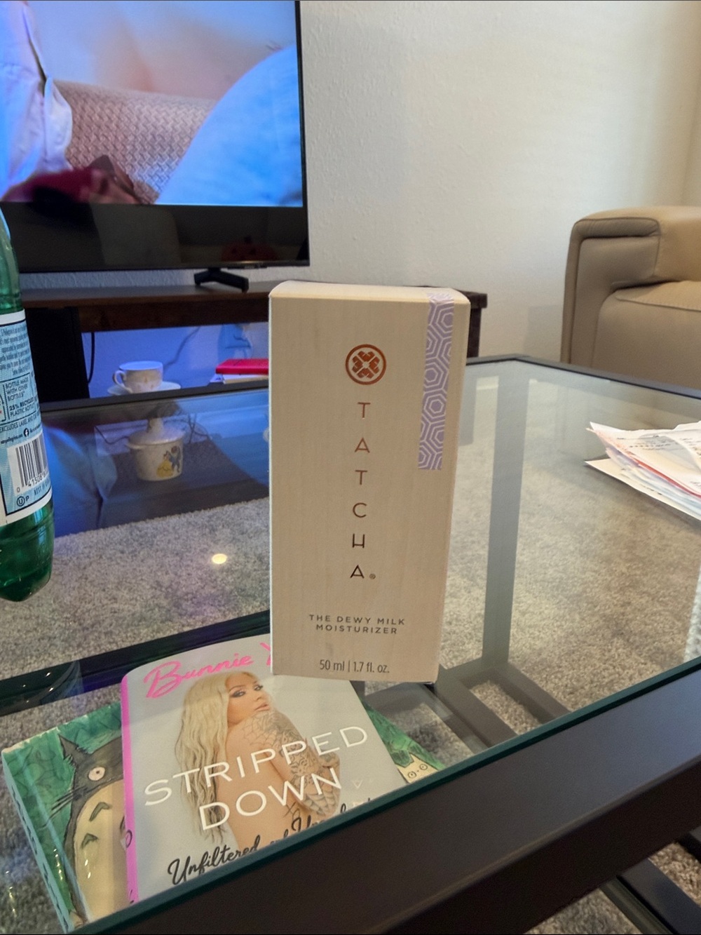 Tatcha Beige and Lavender Accent Dewy Milk Moisturizer